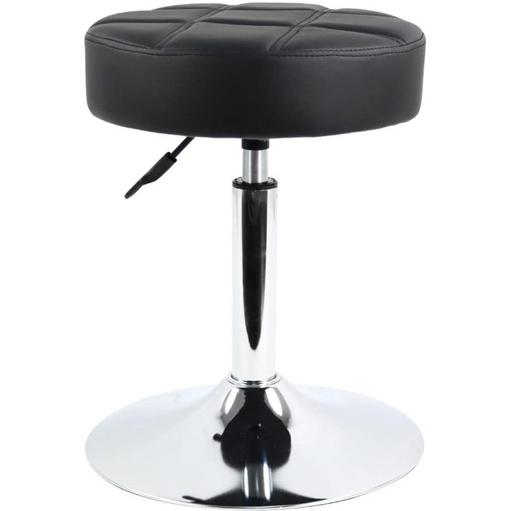 Scaun bar, 48x38 cm, piele ecologica sezut, inaltime ajustabila, waterproof, metal