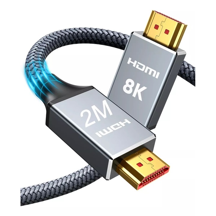 Кабел HDMI 2.1, Dytimeem, E309, Ultra HD, 48Gbps 8K 60Hz 4K 120Hz, TV, Ps5, 2m
