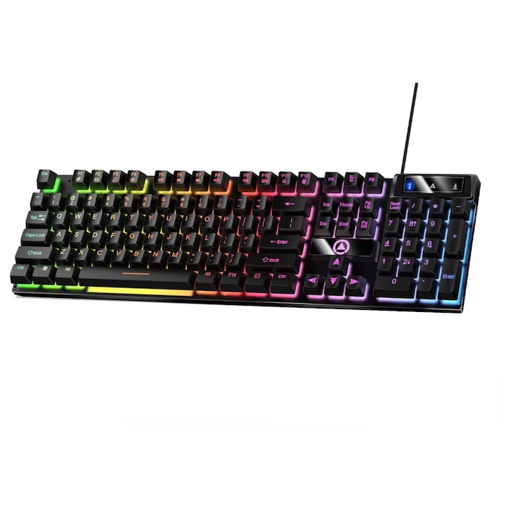 Механична клавиатура за игри, RGB Dytimeem, E310, Черен
