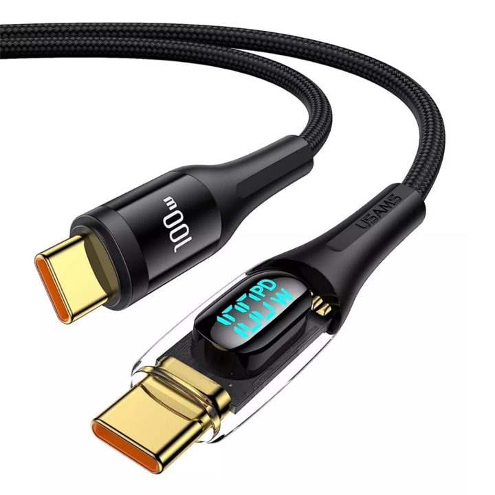 USB Type-C – USB Type-C adat- és töltőkábel, Dytimeem, F004, 100 W-os gyorstöltő, QC 5.0, 2 m