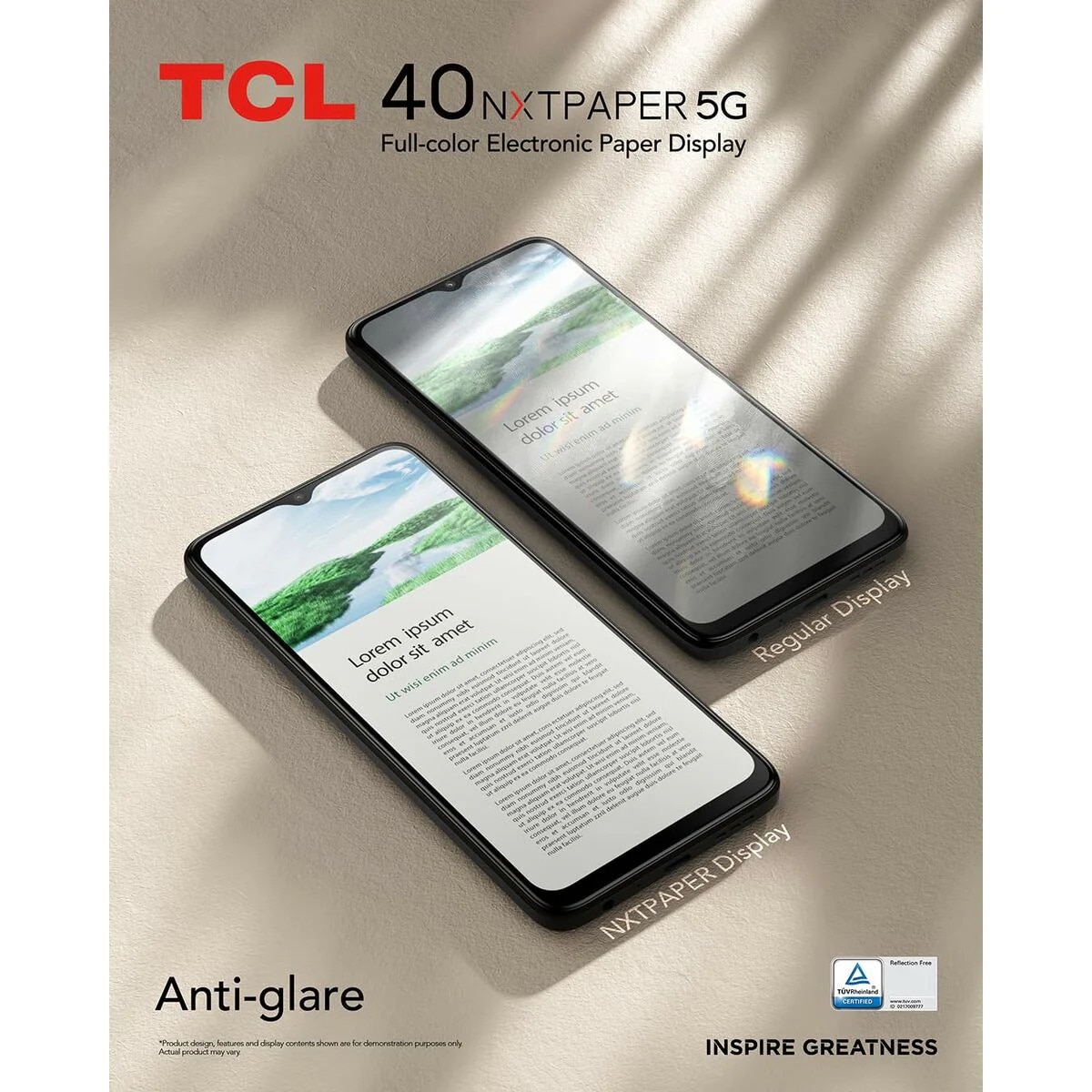 Smartphone TCL 40 NXTPAPER 5G, 6GB, 256GB, Starlight black