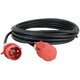 as - Schwabe 60549 CEE-Verlängerung 400V / 32A, 10m H07RN-F 5G4 mit Phasenwendestecker, schwarz, IP44 Gewerbe, Baustelle