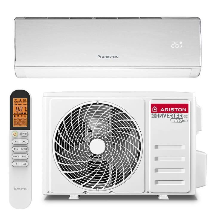 Aer conditionat Ariston Kios BS R32 35 12000 BTU, agent frigorific R32, WIFI incorporat, clasa energetica A++