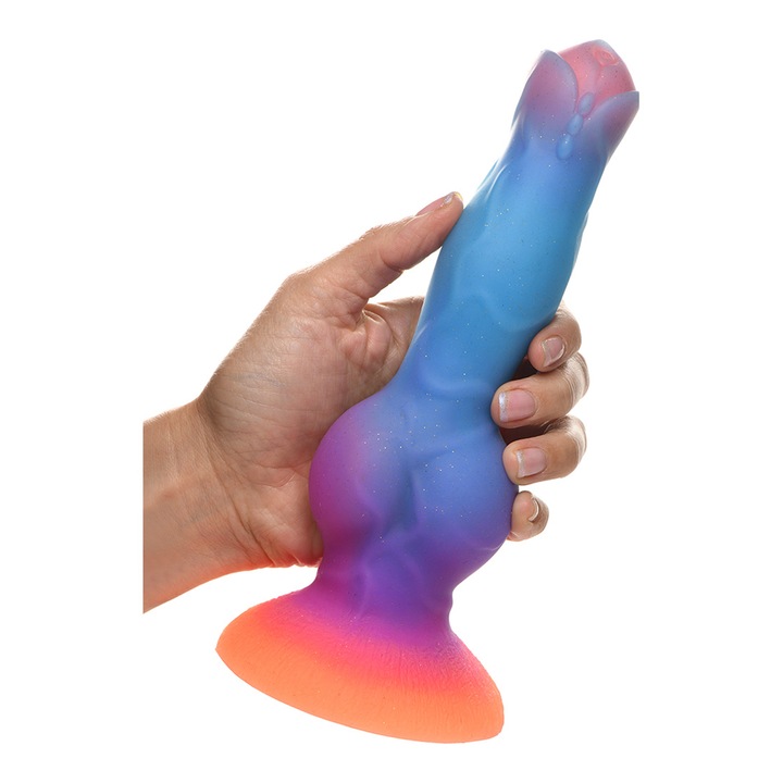 Dildo din Silicon, XR Brands Space Cock, 21.5 cm, Multicolor