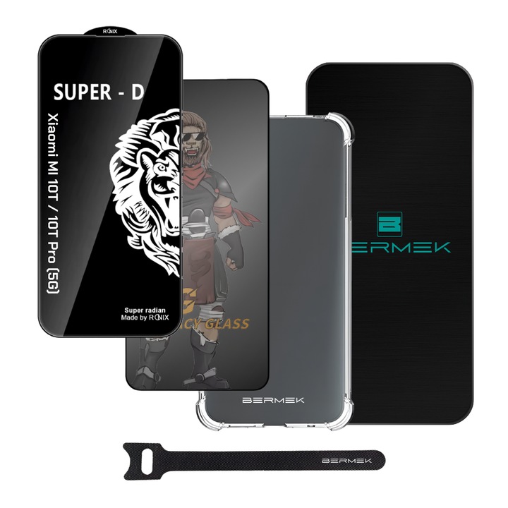 Xiaomi MI 10T 5G / Mi 10T Pro 5G Anti-Shock Bermek burkolata - Üvegfólia - Adatvédelmi fólia, TPU, átlátszó