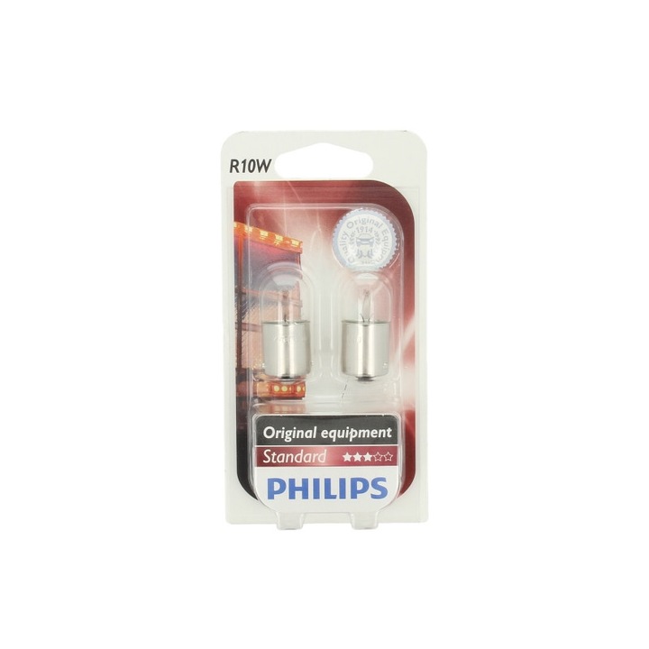 Комплект 2 крушки R10W 24V 10W BA15S PHILIPS