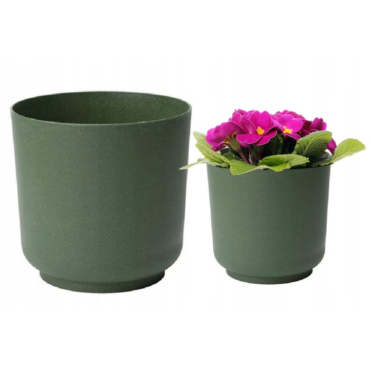 Ghiveci flori, Form Plastic, ecologic, 15x14,9cm, verde