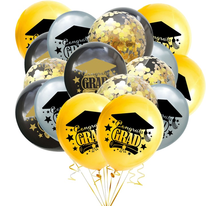 Fólia trófea lufi ballagásra, szett, sokszínű, 2024