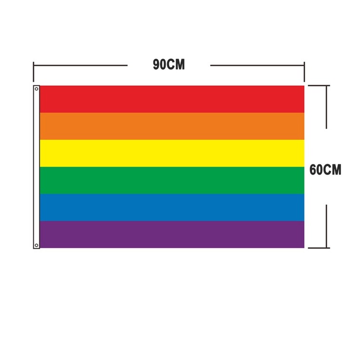 Díszzászlók, QttvbTna, Rainbow Pride, 2x3Ft, 2 db-os készlet