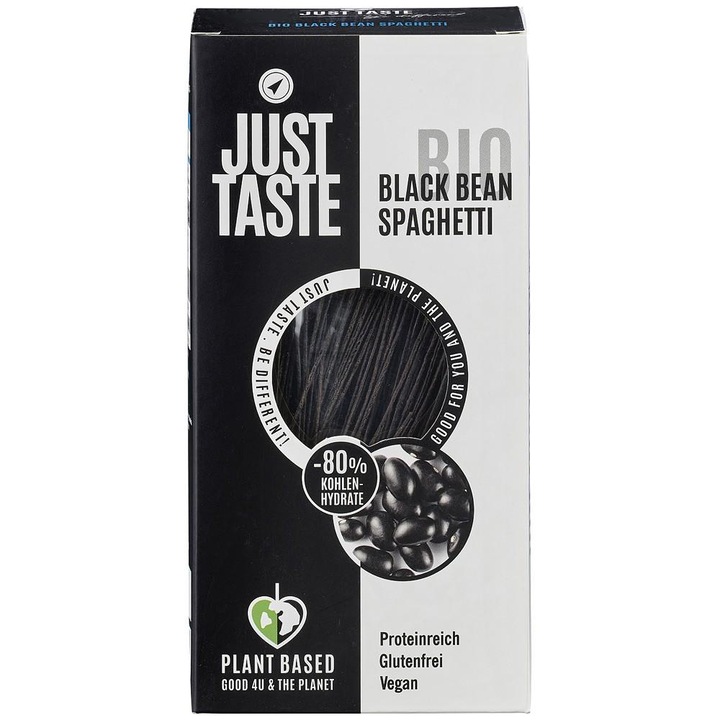 Paste proteice spaghete din fasole neagra, fara gluten bio, 250g