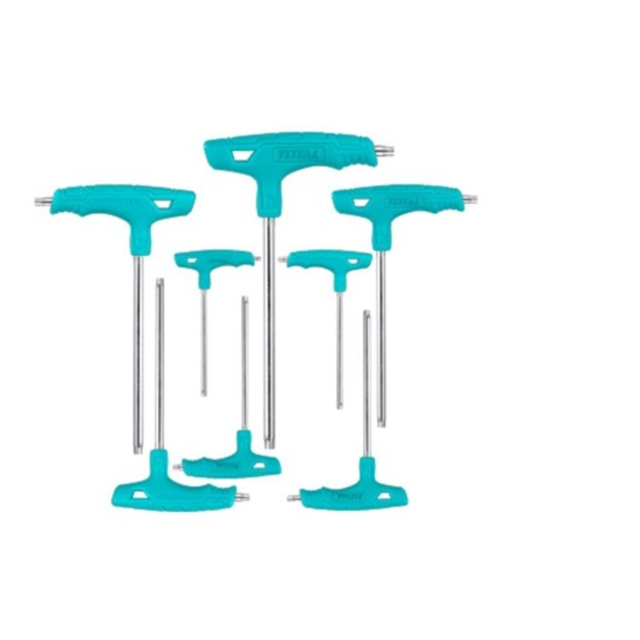 Set 8 chei TORX in forma de T Total Industrial, T10 - 50