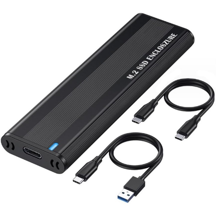 Rack Hard-disk, M.2 NVMe/SATA, USB C 3.2, 10Gbps, 2242/2260/2280
