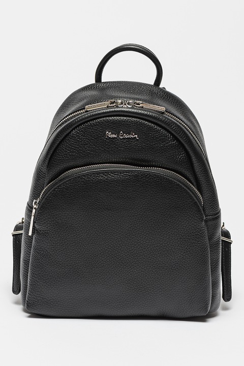 Pierre Cardin, Rucsac din piele cu barete ajustabile, Negru