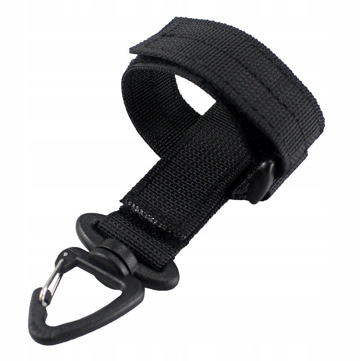 Suport universal pentru manusi, curea, nylon, negru, 12cm