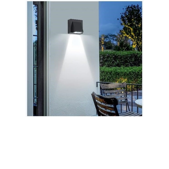 2 db falikar készlet, 5 W, LED, beltéri/kültéri, 6500 K, IP65 vízálló, fekete, E energiaosztály, Comely