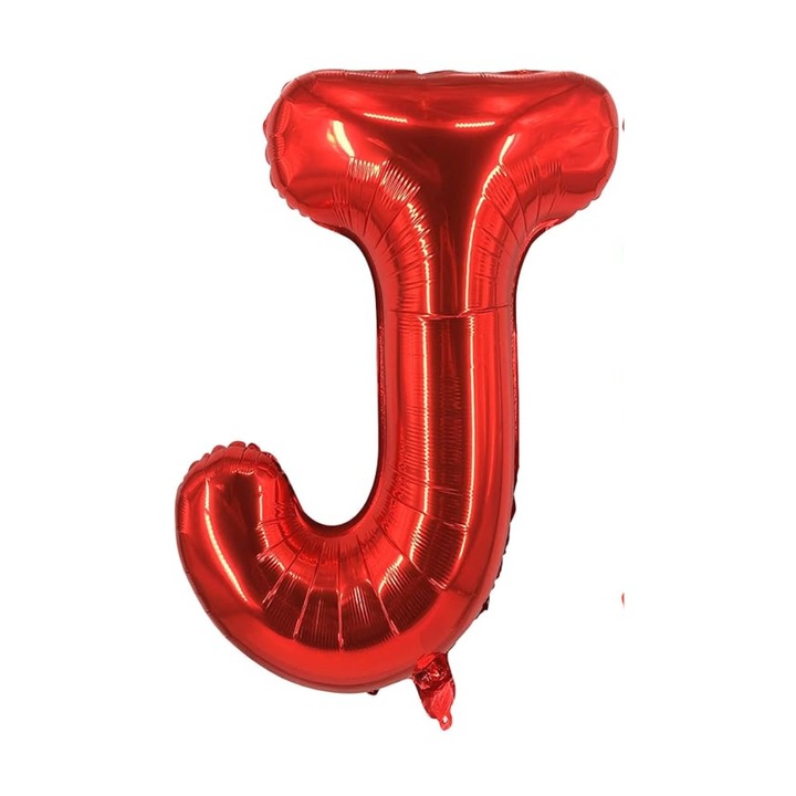 Balon folie metalizata SDEPOT®, litera J, rosu, 40 cm