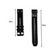 Bratara ceas smartwatch compatibila ceas Garmin Fenix 5X 3 HR, Fenix 6X Pro, Fenix 7X - 26 mm, din silicon, neagra Quick Release 128mm x 90mm