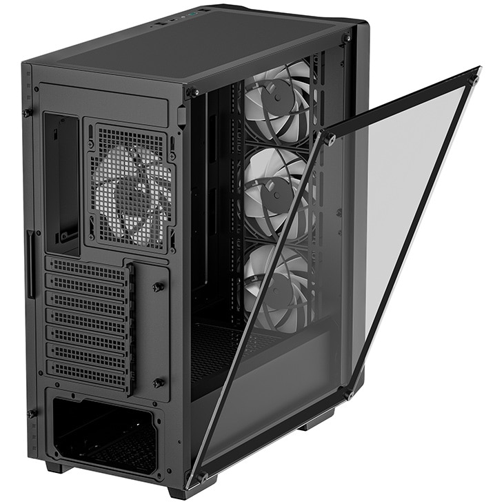 Carcasa DeepCool CC560 ARGB V2, Mid-Tower, fara sursa, ATX negru
