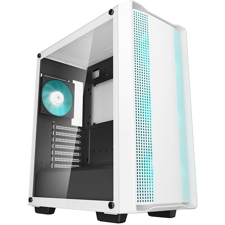 Компютърна кутия DeepCool CC560 WH V2, Mid-Tower, Без захранване, ATX, Бял