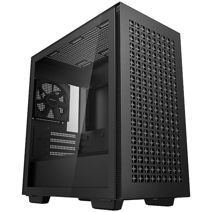 Carcasa DeepCool CH370, Mini Tower, fara sursa, mATX | mini ITX negru