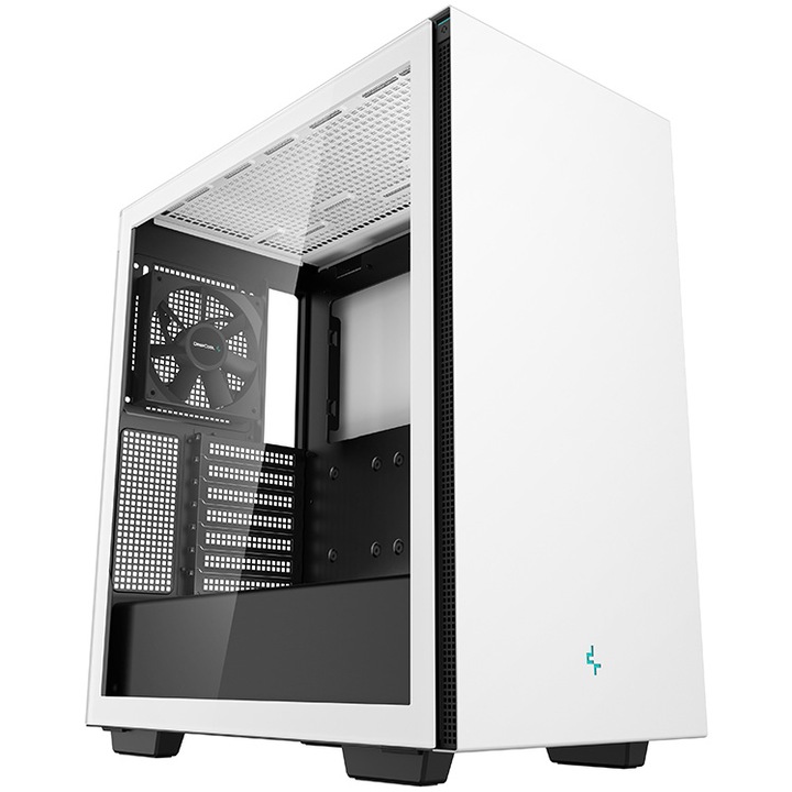 Компютърна кутия DeepCool CH510 WH, Mid-Tower, Без захранващ блок, ATX, Бял