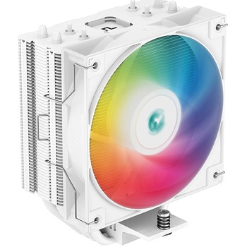 Cooler DeepCool AG400 WH ARGB, 120mm, cu aer, skt. Intel/ AMD, iluminare RGB