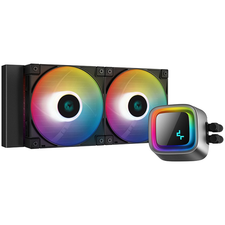Охладител за процесор DeepCool LS520, 240 мм, С течност, Intel/AMD, RGB осветление