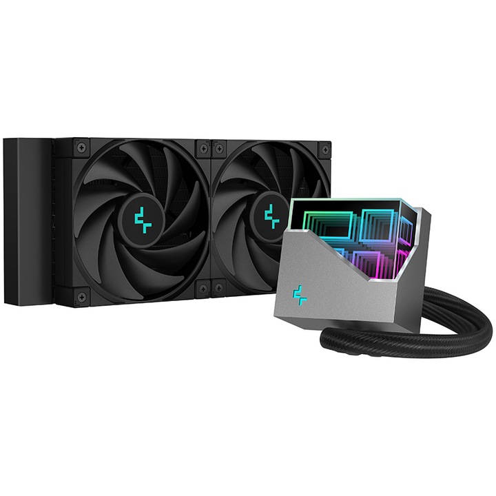 Охладител за процесор DeepCool LT520, 240 мм, С течност, skt. Intel/AMD, RGB подсветка