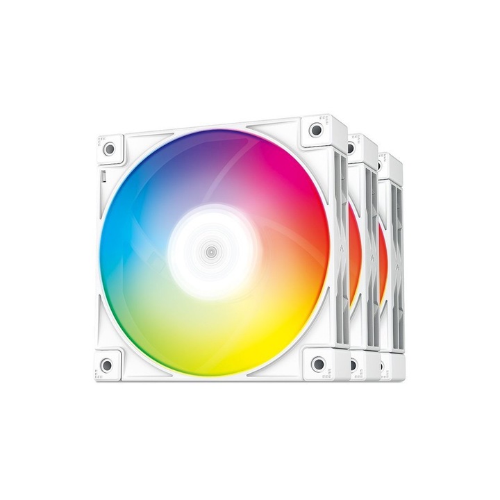 Комплект вентилатори за компютър DeepCool Fan 120 R-FC120-WHAMN3-G-1, 3бр., 1800RPM, ARGB, 120x120x25mm