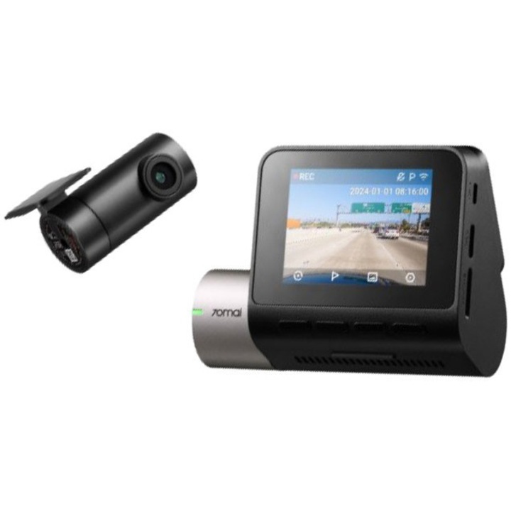 Видеорегистратор DVR 70mai Dash Cam A510-1, 1944p HD, Sony Starvis2 IMX675, HDR, ADAS + Камера за задно виждане 70mai RC11