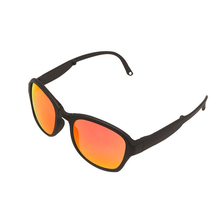 Ochelari de soare barbati, lentile rosii, protectie UV, Negru
