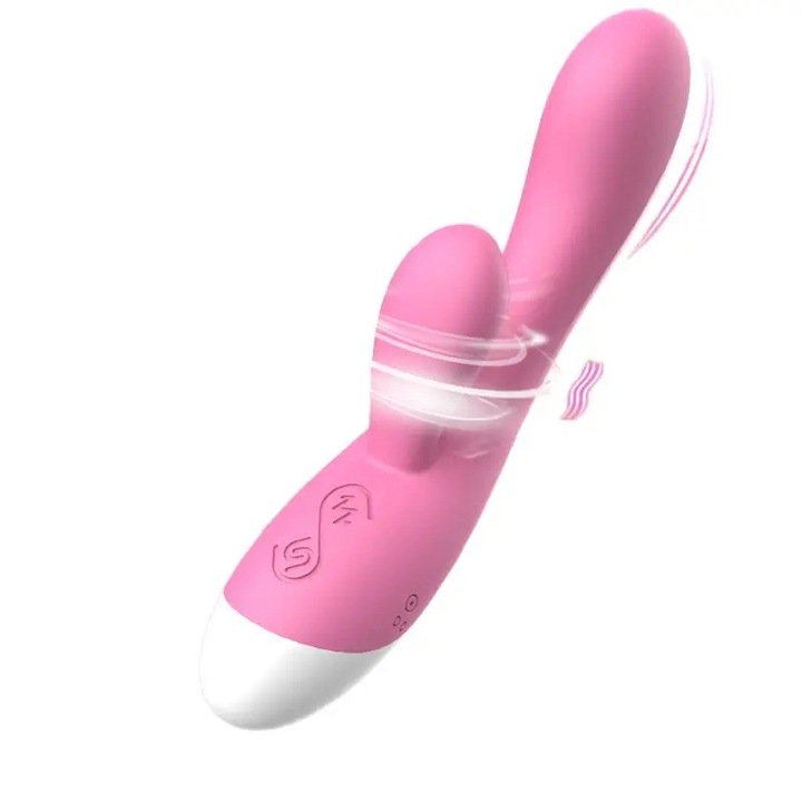 Női vibrátor, ABS, 19cm, rózsaszín