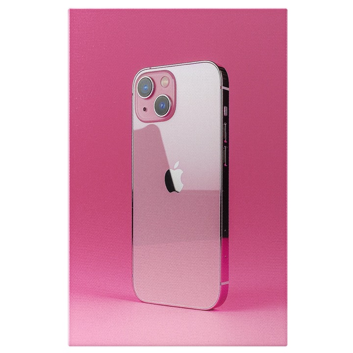 Tablou Canvas Apple Iphone 15 Pink Imagine de Top Telefon Inteligent Claritate Poze Tablou, Pictura Digitala 40x25CM