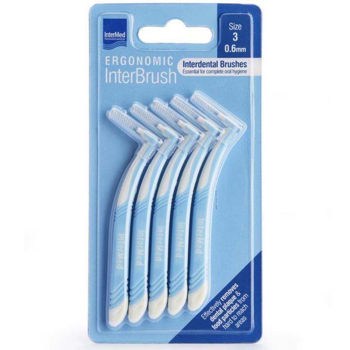 Periute interdentare marimea 3 0.60mm, Intermed Ergonomic InterBrush, 5 buc