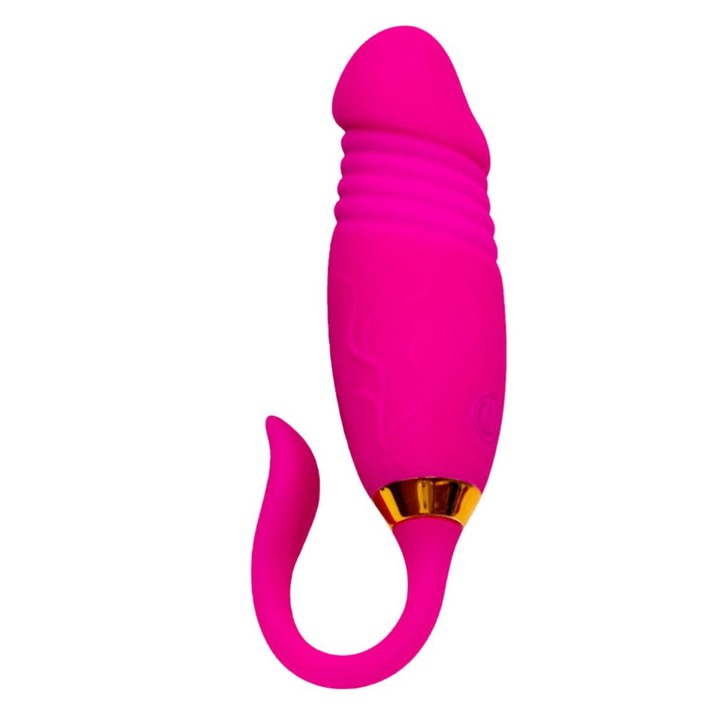 Vibrátor Bq185, szilikon, 12x3cm, piros