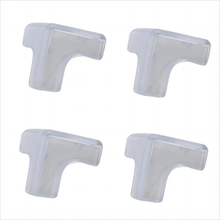 Yvttve Комплект от 8 прозрачни силиконови ъглови протектора, детски протектори за ръбове на маса за мебели, маси, шкафове и др.