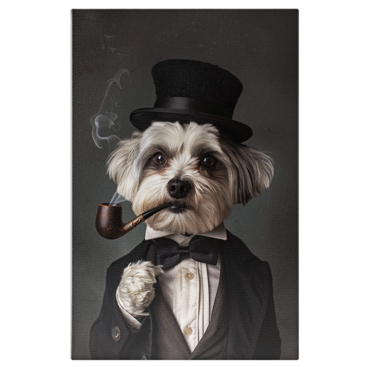 Картина на платно Maltisus на Чарли Чаплин, елегантно облечен с тръба и монохромен портрет на Joben, цифрова картина 70x50CM