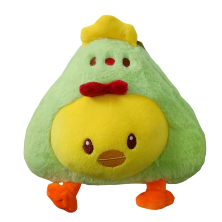 Jucarie de plus, Puiul Triunghiului Verde, dragut, 100% fibra de poliester, 19X19X10 cm, suport pentru a juca cu masina de clip papusa