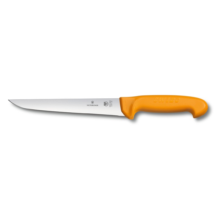 Cutit de injunghiat Victorinox Swibo, lama 22 cm, maner plastic portocaliu