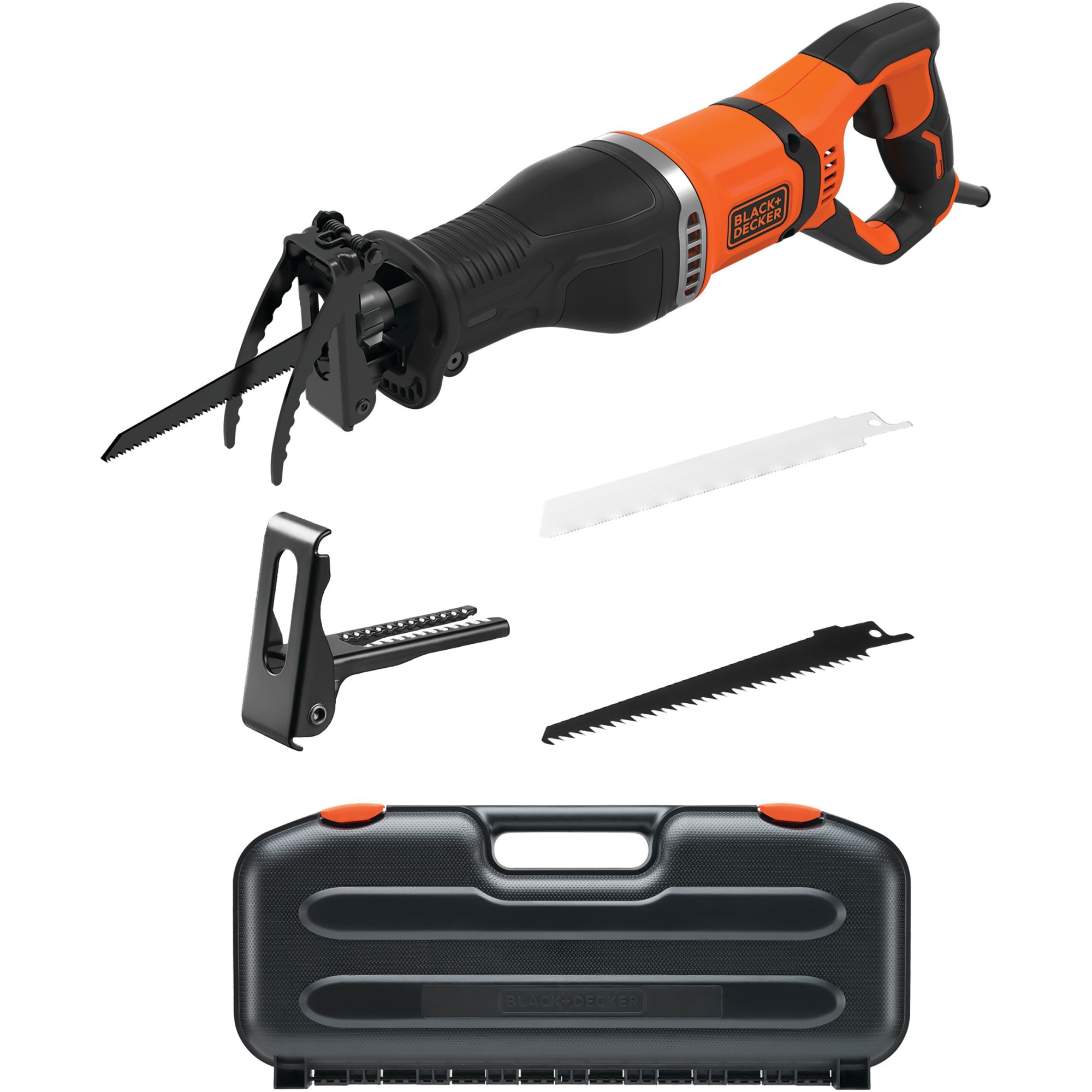 Fierastrau electric tip sabie Black & Decker BES301K, 750 W, 2800 curse/min, cutie transport, accesorii incluse