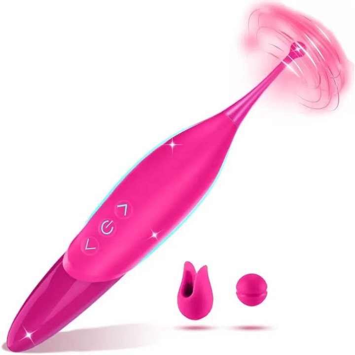 Vibrator FairyKiss, stimulator clitoridian, 22.5 cm, Rose Red