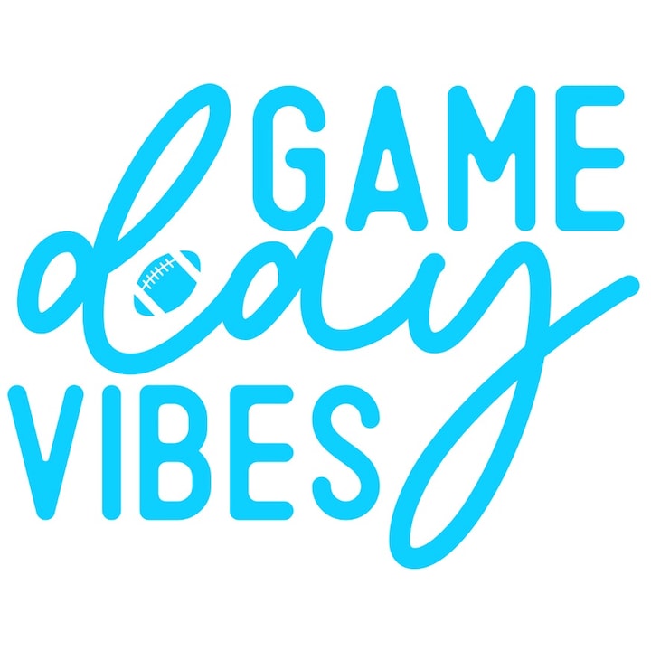 Външен стикер за играчи на американски футбол - мачов ден, син винил, 70 см