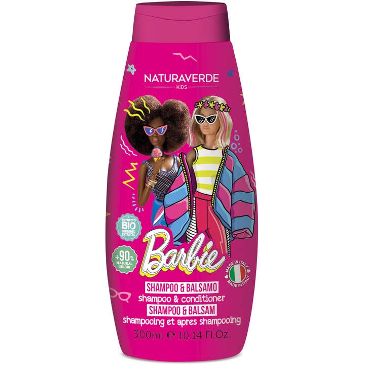 Sampon & Balsam Barbie, Naturaverde kids, 300 ml