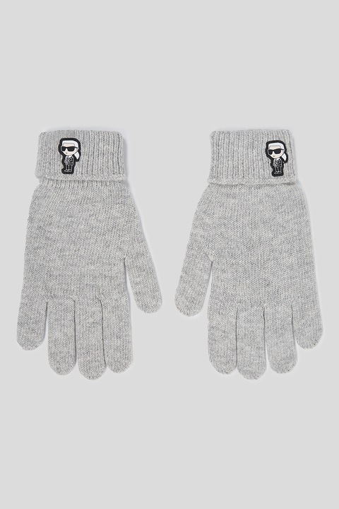 Karl Lagerfeld, Manusi cu logo Ikonik, Gri deschis