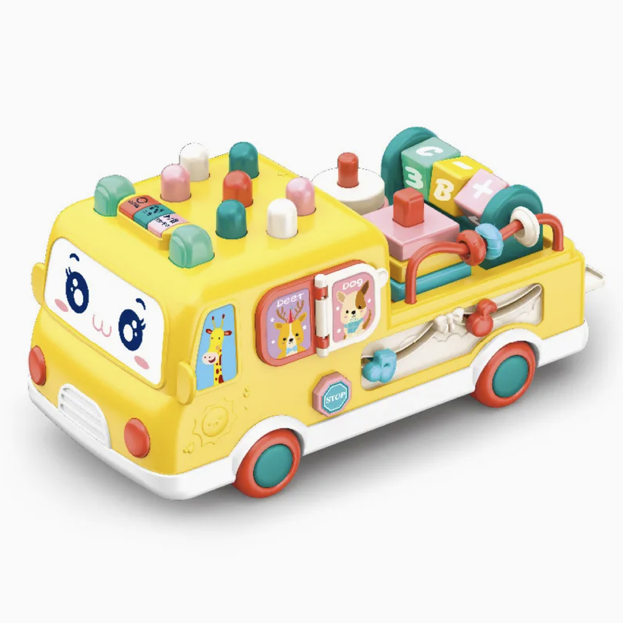 Jucarie interactiva - Mappy Camionul cu activitati, galben