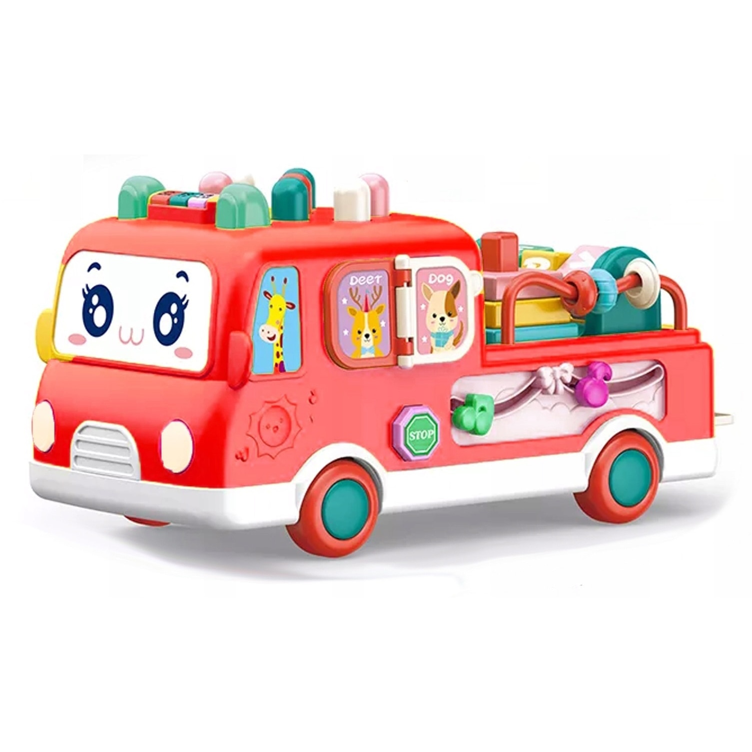 Jucarie interactiva - Mappy Camionul cu activitati, rosu