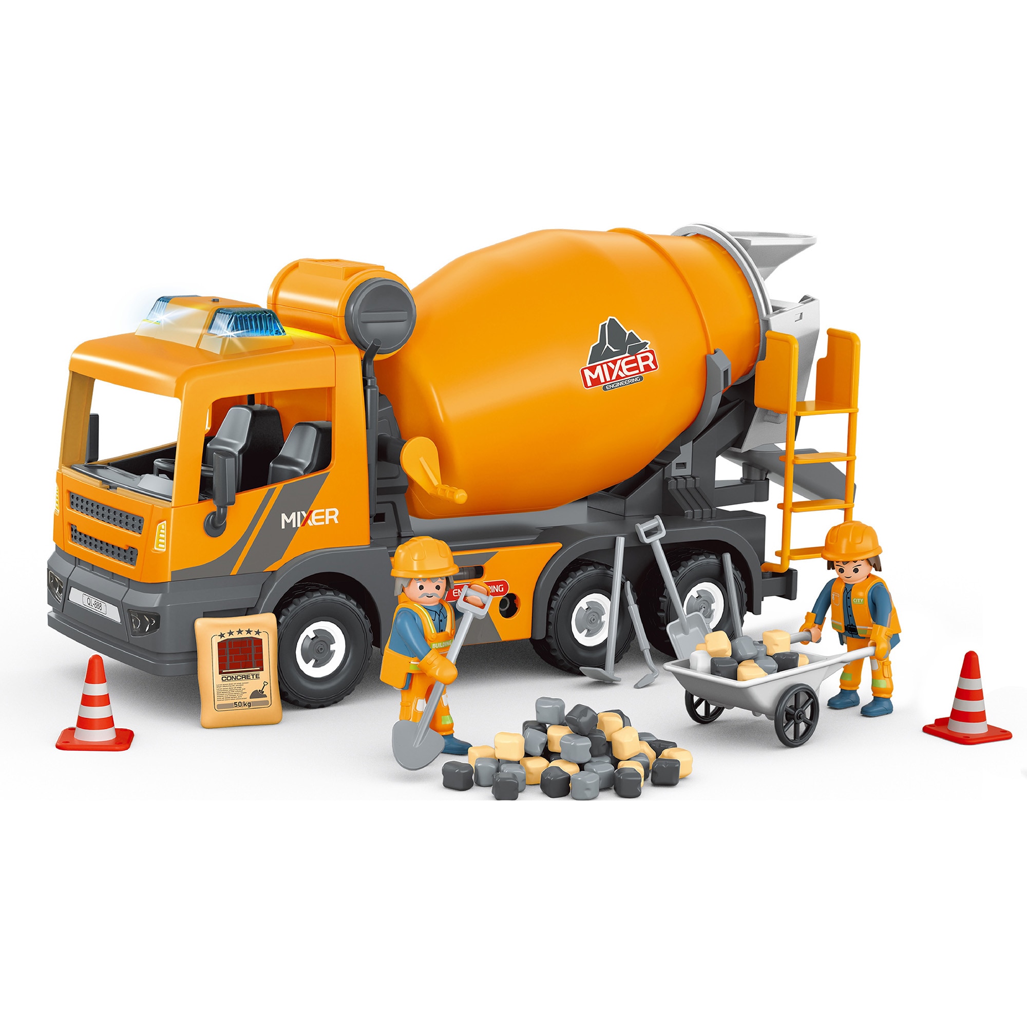 Set camion tip cisterna, Mappy - Power Planet, cu lumini sunete, figurine si accesorii