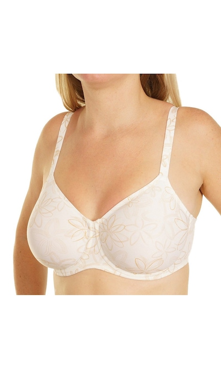 Sutien casual cu model floral Flower Minimizer, Crem, 70C