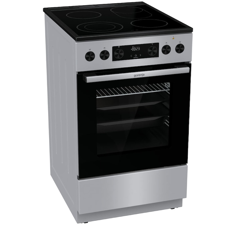 Aragaz electric Gorenje GECS5C 70SPAOT 50 cm, incl. sertar telescopic simplu, Inox