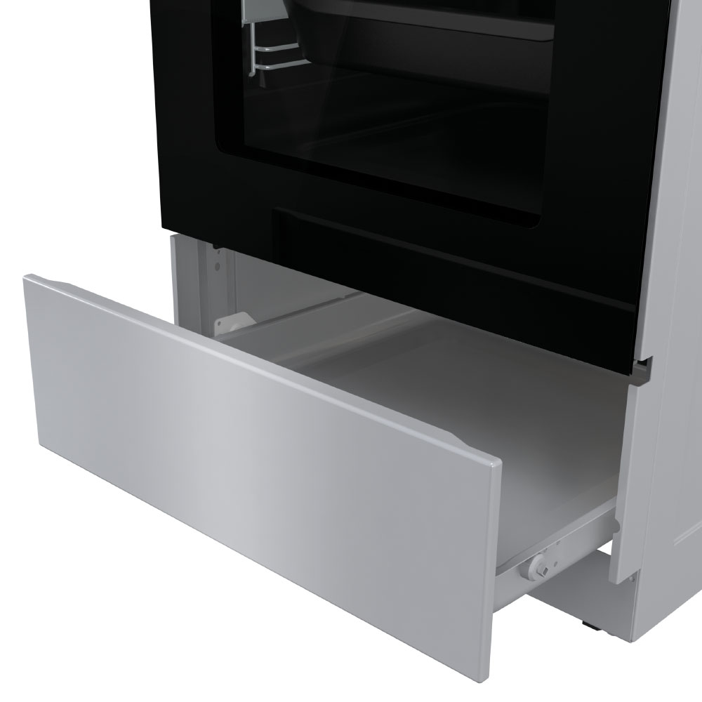 Aragaz electric Gorenje GECS5C 70SPAOT 50 cm, incl. sertar telescopic simplu, Inox